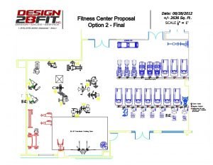 A 2d design concept for a Fitness Center Proposal