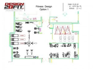 A larger design for a fitness center