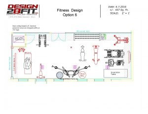 A rectangular 2D design concept with mirrored walls