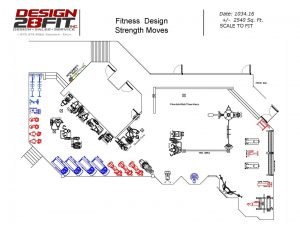 A Design Concept in 2D for a Strength training Fitness area