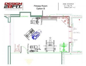 A Fitness Room Design in 2D