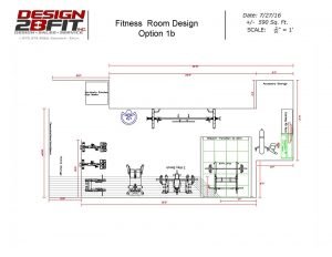 A 2D Design concept for a Fitness Room