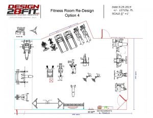 A 2D design concept for a Fitness Room Re-Design